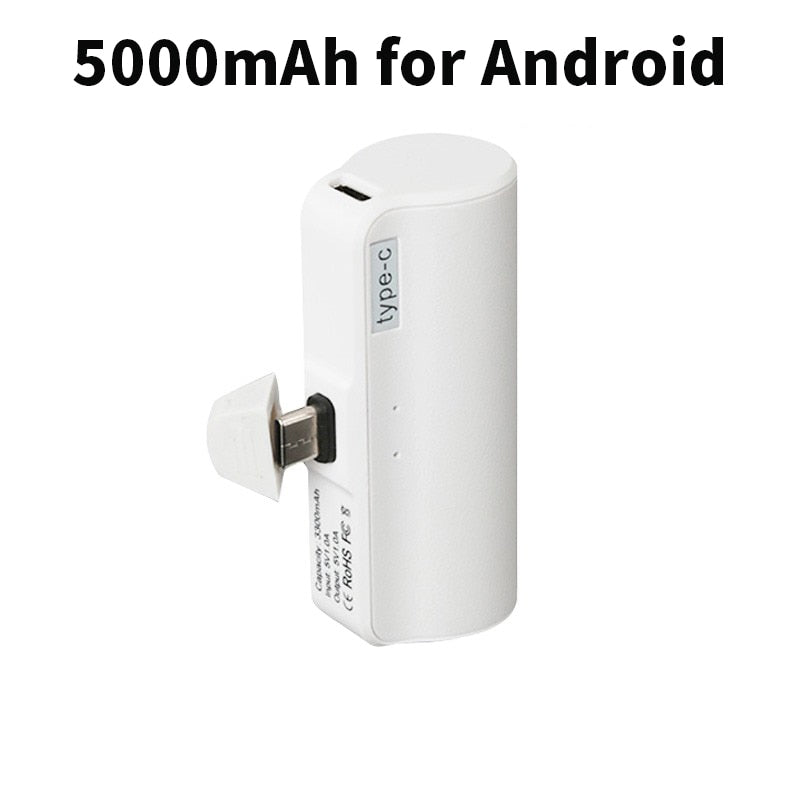 Mini Power Bank 5000mAh - Keep Your Devices Charged On-The-Go - Never Run Out of Battery Again!