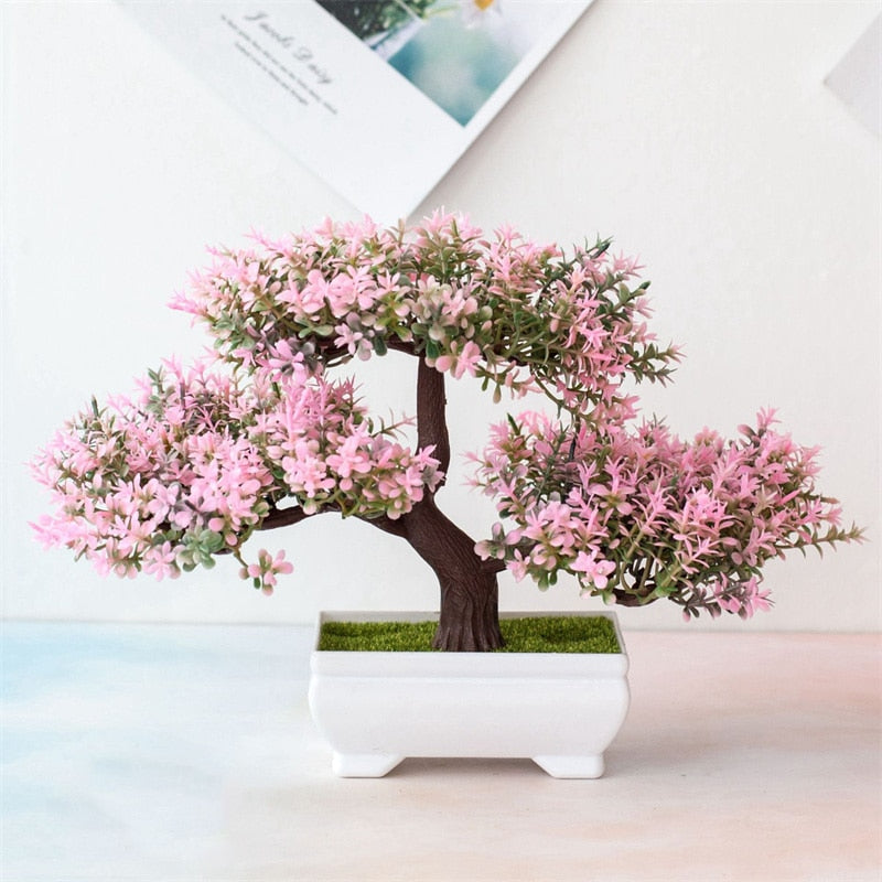 BERRY'S BUYS™ Artificial Plastic Plants Bonsai Small Tree Pot - Lifelike Greenery for Your Home or Office - Enjoy the Beauty of Nature Without Any Upkeep! - Berry's Buys