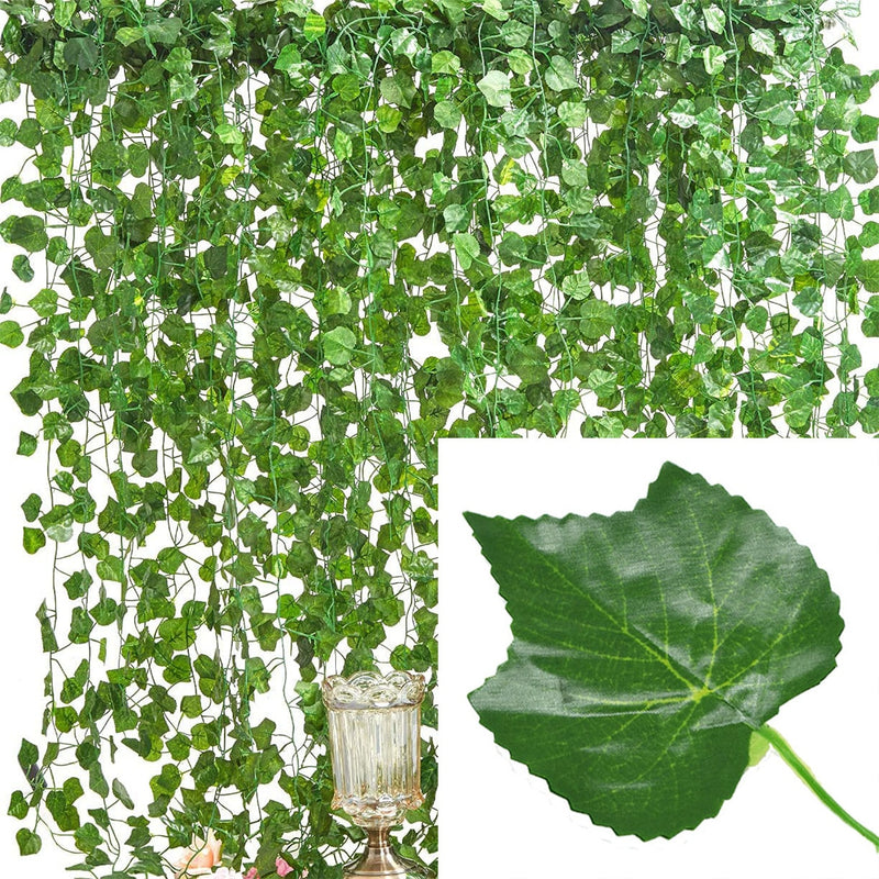BERRY'S BUYS™ Artificial Plants Home Decor Green Silk Hanging Vines - Bring Nature Indoors with Lifelike Rattan Garlands - Transform Your Space into a Lush Oasis - Berry's Buys