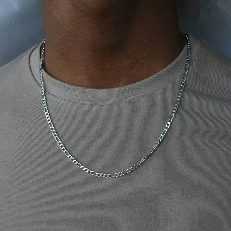 BERRY'S BUYS™ Fashion New Figaro Chain Necklace for Men - Elevate Your Style Game with Classic Sophistication - Crafted with High-Quality Stainless Steel and Titanium - Berry's Buys