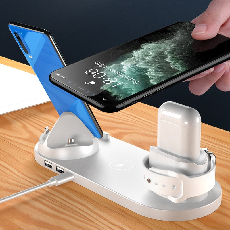 BERRY'S BUYS™ EXPUNKN Wireless Charger 6 in 1 - Charge All Your Apple Devices at Once - Fast, Efficient, and Stylish - Berry's Buys