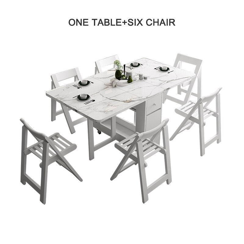 BERRY'S BUYS™ Fashion White Folding Dining Table - Entertain in Style with Space-Saving Convenience - Berry's Buys