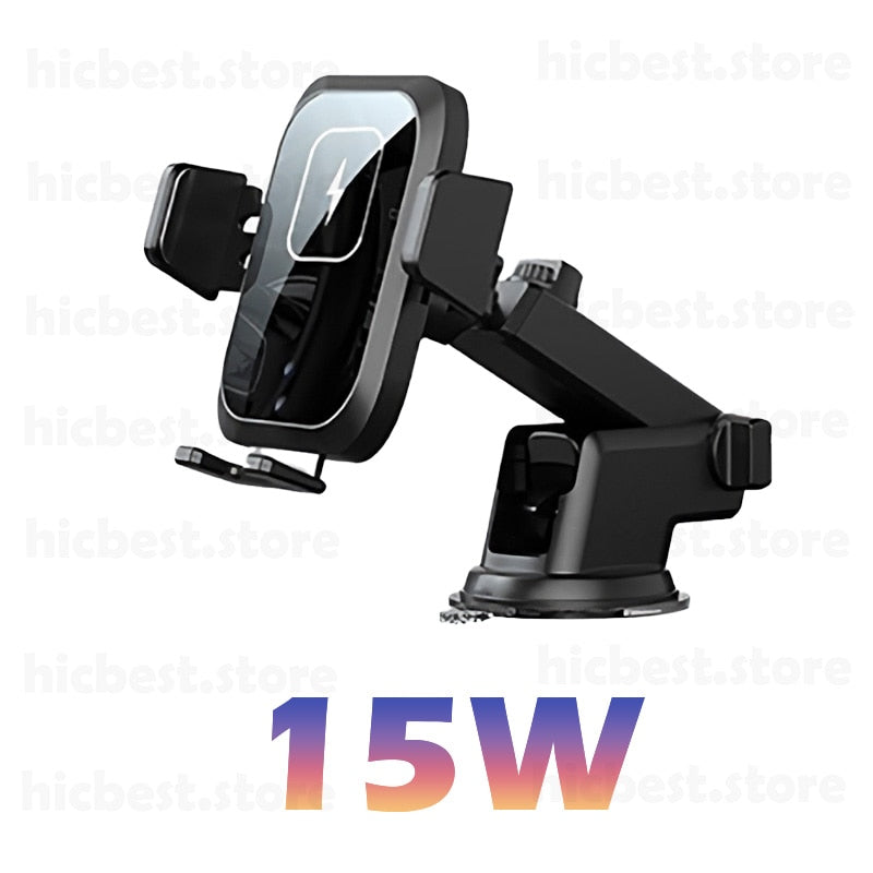 BERRY'S BUYS™ 15W Wireless Car Charger Phone Holder - Effortlessly Charge and Navigate On-The-Go - Berry's Buys