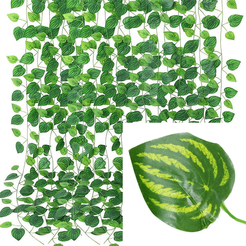 BERRY'S BUYS™ Artificial Plants Home Decor Green Silk Hanging Vines - Bring Nature Indoors with Lifelike Rattan Garlands - Transform Your Space into a Lush Oasis - Berry's Buys