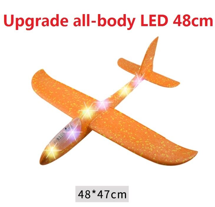 BERRY'S BUYS™ 48cm Hand Throw Airplane - Launch, Fly and Light Up the Sky! - Perfect Outdoor Activity for Kids - Berry's Buys