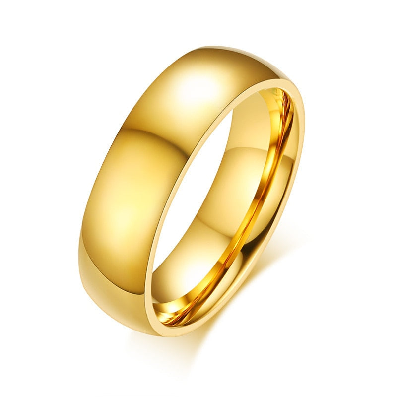 Vnox Gold Color Wedding Bands Ring - A Timeless Symbol of Your Love - Durable, Stylish and Elegant.