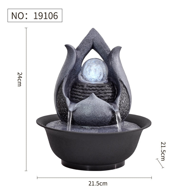 BERRY'S BUYS™ HandMade Decorative Desktop Fountain - Create a Tranquil Oasis with Soothing Water Sounds - Promotes Positive Energy Flow and Relaxation - Berry's Buys