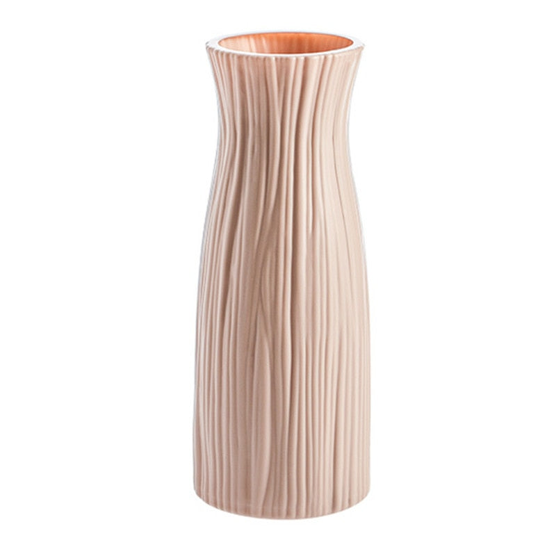 Vase Decoration Home Plastic Vase White Imitation Ceramic Flower Pot Flower Basket Nordic Decorat...