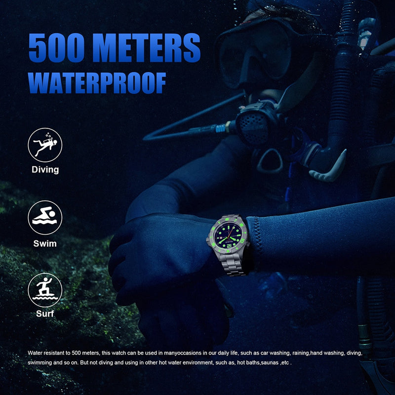 BERRY'S BUYS™ FeelNever 2022 Sport Dive Mechanical Watch - The Ultimate Timepiece for Adventure Enthusiasts - Built to Last and Withstand the Toughest Conditions - Berry's Buys