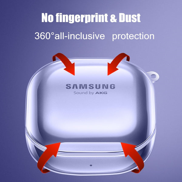 BERRY'S BUYS™ Clear Hard PC Transparent Earphone Protector Case - Keep Your Samsung Buds Pro Live Safe and Secure with ALANGDUO's Durable Protection - Berry's Buys