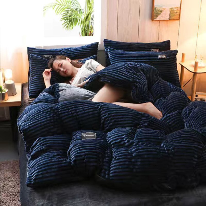 JUSTCHIC Thick Warm Winter Quilt Cover - Cozy Up in Style This Winter - Upgrade Your Bedding Game