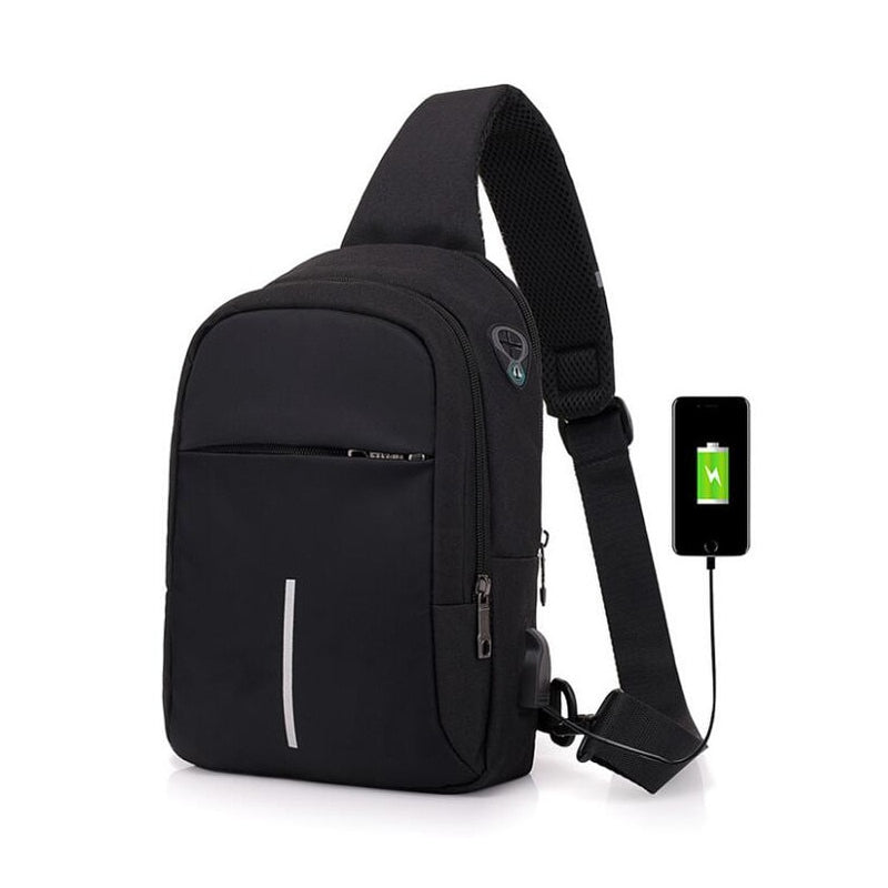BERRY'S BUYS™ Fengdong Small USB Charge Shoulder Bag for Men - Stay Organized and Connected On-the-Go - Waterproof and Durable - Berry's Buys