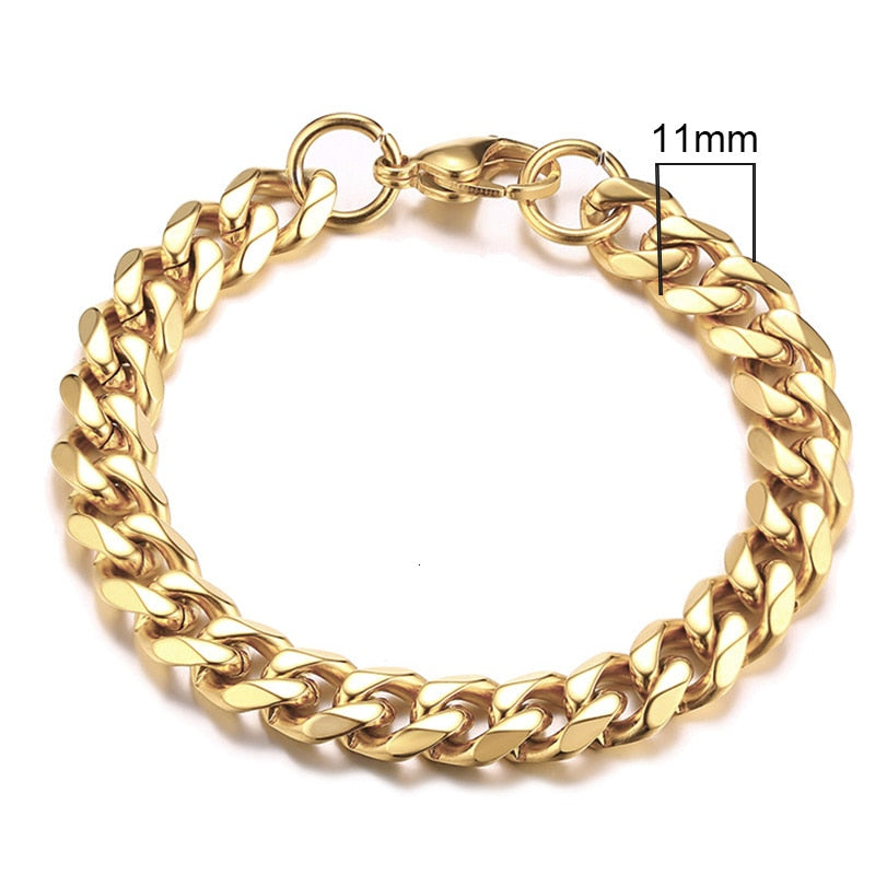 Vnox Chunky Miami Curb Chain Bracelet - Elevate Your Style with this Durable Fashion Statement - ...