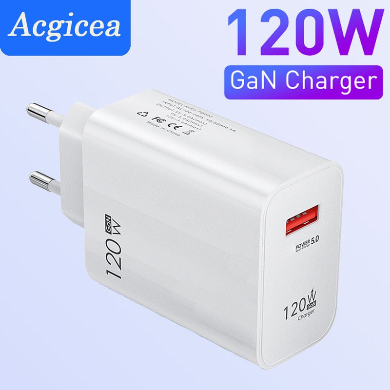 BERRY'S BUYS™ 120W GaN Charger USB Charger - Rapidly Charge Your Devices On-The-Go - Maximize Power, Minimize Heat - Berry's Buys