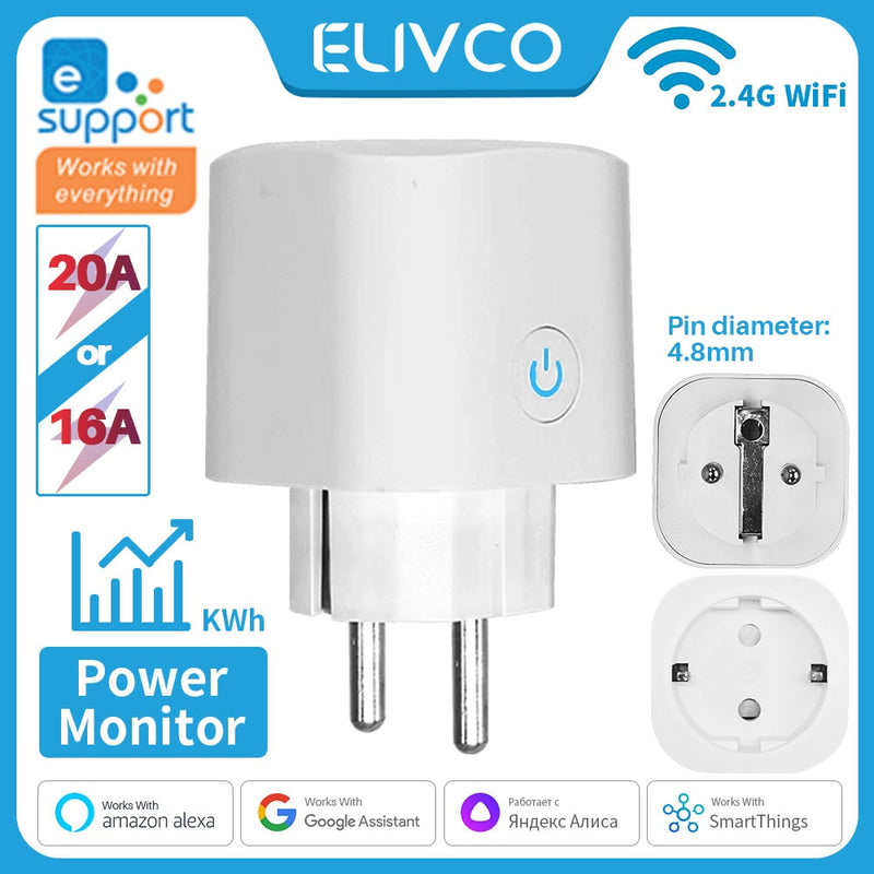 BERRY'S BUYS™ eWelink Smart Plug WiFi Socket - Control Your Home Devices from Anywhere with Ease - Save Energy and Money - Berry's Buys