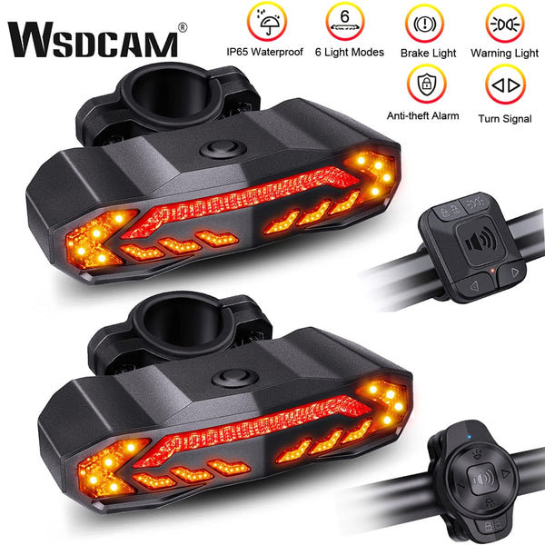 WSDCAM Bike Alarm Taillight - Protect Your Bike Anytime, Anywhere - Wireless and Waterproof Secur...
