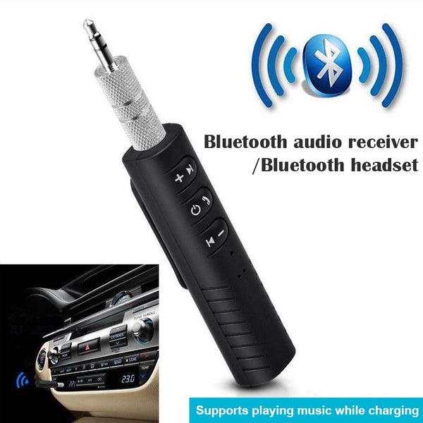 Wireless Bluetooth 5.0 receiver Lavalier 3.5mm car Bluetooth hands-free audio receiver portable M...
