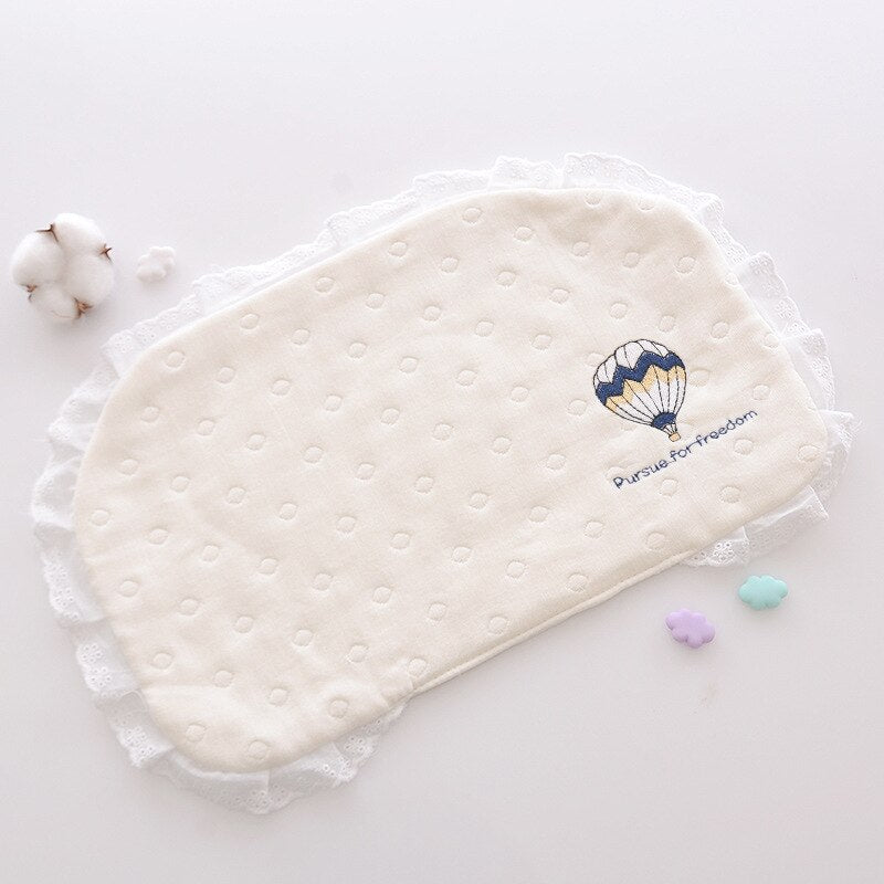 BERRY'S BUYS™ 16 Layers Lace Cotton Muslin Baby Pillow - Sleep Soundly and Safely with Our Breathable and Versatile Pillow - Berry's Buys