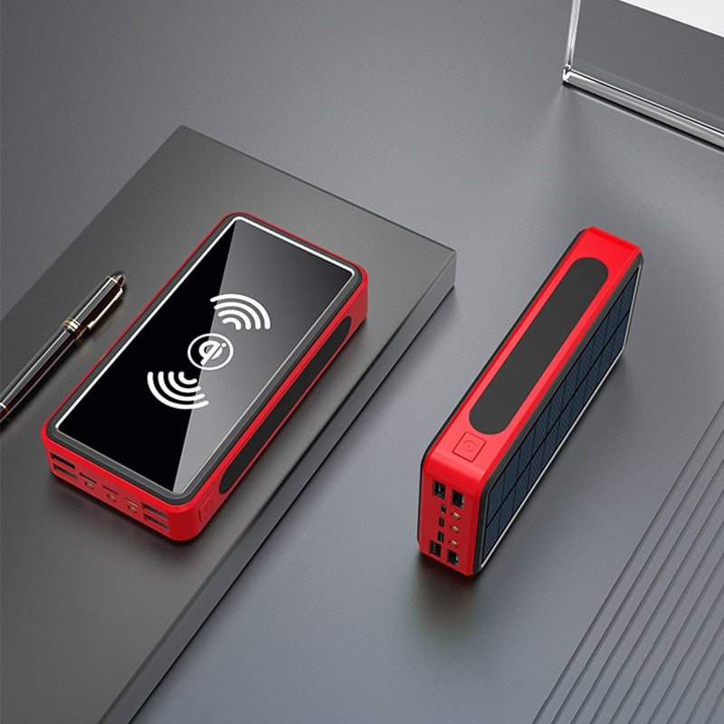 Solar Power Bank 80000mAh - Charge Anywhere, Anytime - Stay Connected on the Go!