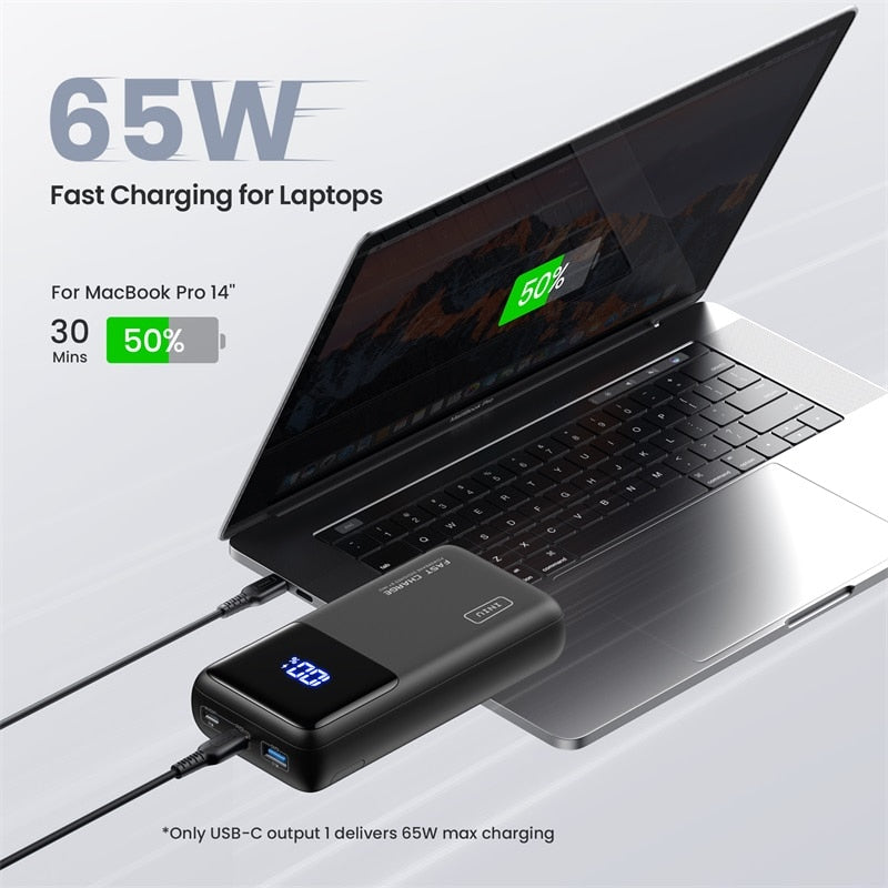 BERRY'S BUYS™ INIU 65W Laptop Power Bank - Never Run Out of Power Again - Charge Devices up to 4x Faster - Berry's Buys