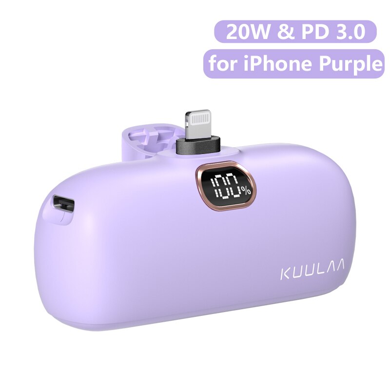 KUULAA Mini Power Bank - Stay Charged On-the-Go - Fast Charging for Busy Lifestyles