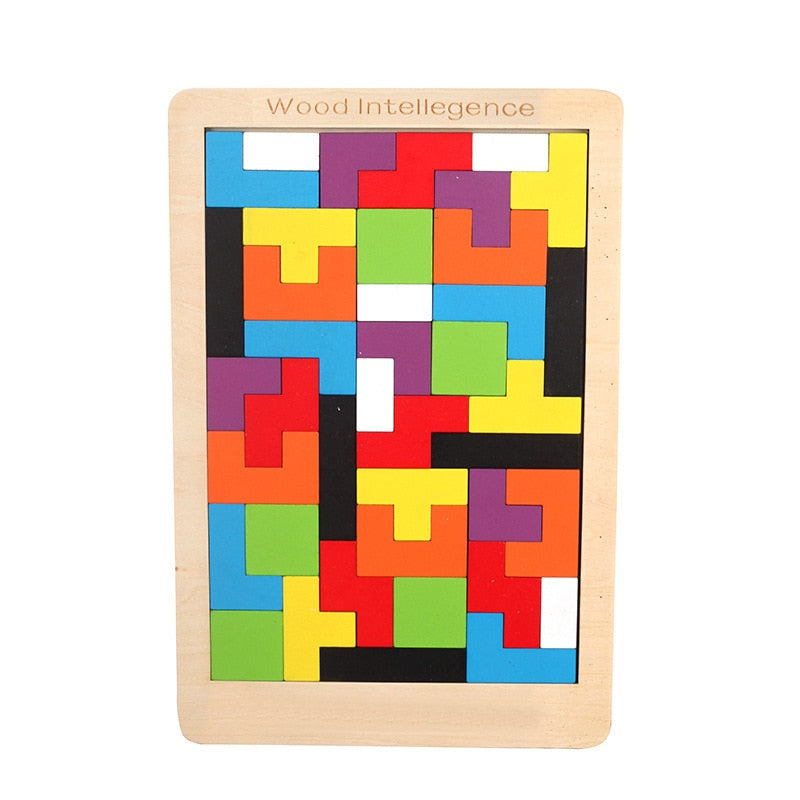 Wooden Puzzle Game - Challenge Your Child's Logic Skills - Promote Early Education and Learning