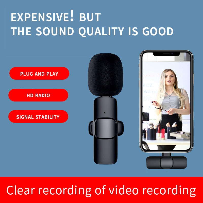 BERRY'S BUYS™ 2022 NEW Wireless Lavalier Microphone - Crystal Clear Sound and Hassle-Free Recording Anywhere! - Berry's Buys