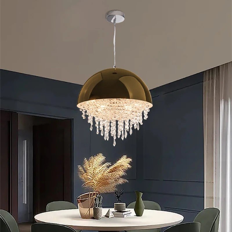 BERRY'S BUYS™ Crystal Dining Room Chandelier - Elevate Your Living Space with a Touch of Postmodern Luxury - Warm and Inviting Glow Guaranteed - Berry's Buys