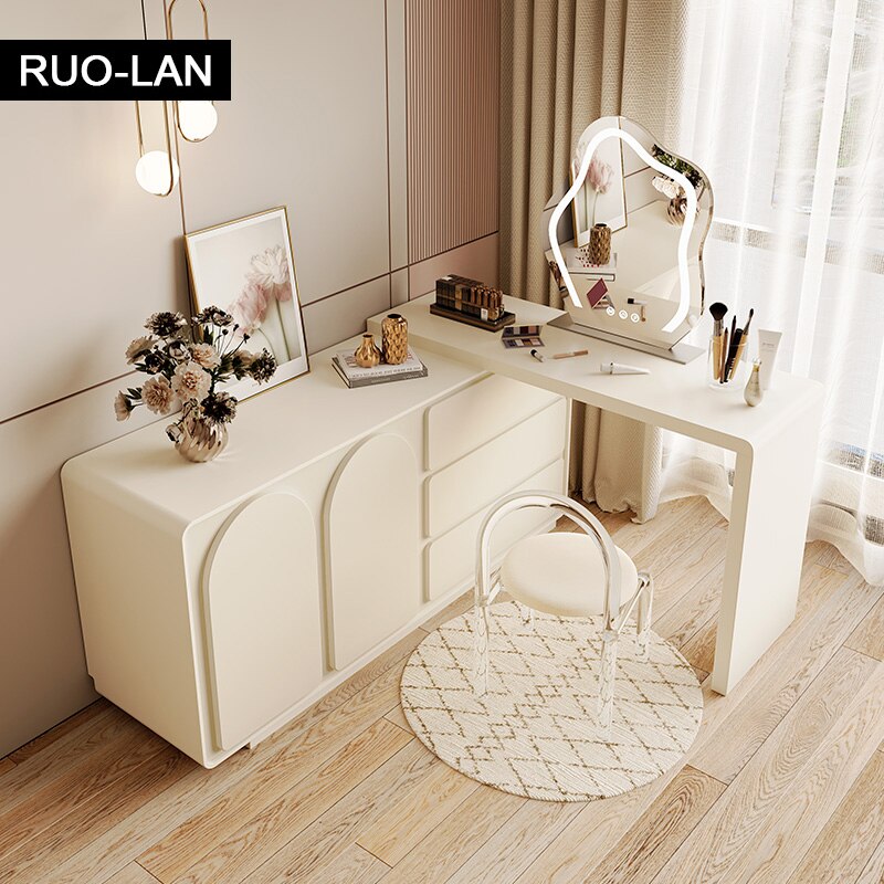 Modern Minimalist Dressing Table Telescopic Vanity - Elevate Your Beauty Routine with Style and F...