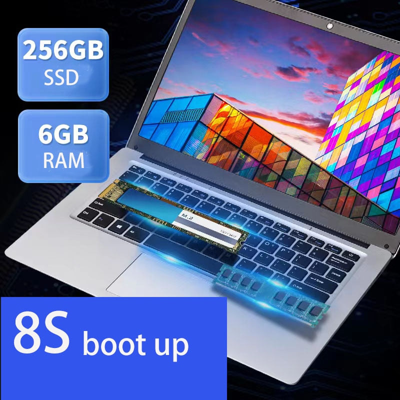 BERRY'S BUYS™ GMOLO 14inch Notebook Laptop - Powerful, Affordable and Lightweight - Upgrade Your Computing Experience Today! - Berry's Buys