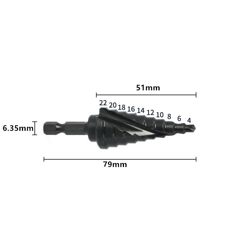 BERRY'S BUYS™ HSS Straight Groove Step Drill Bit Set - Effortlessly Drill Through Metal and Wood - Perfect for DIY Enthusiasts and Professionals - Berry's Buys