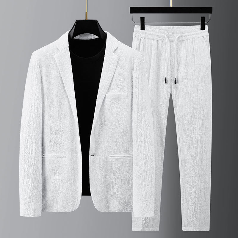 Men Suit Drawstring Pants Blazers Set - Stay Stylish and Comfortable All Day Long