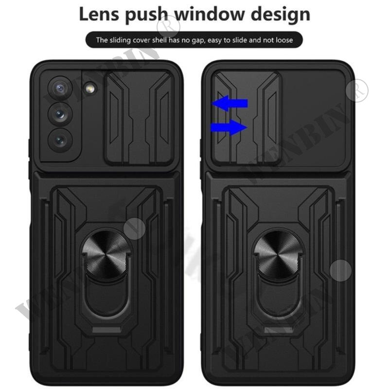 Luxury Shockproof Slide Lens Protector Case - Ultimate Smartphone Protection with Added Convenien...