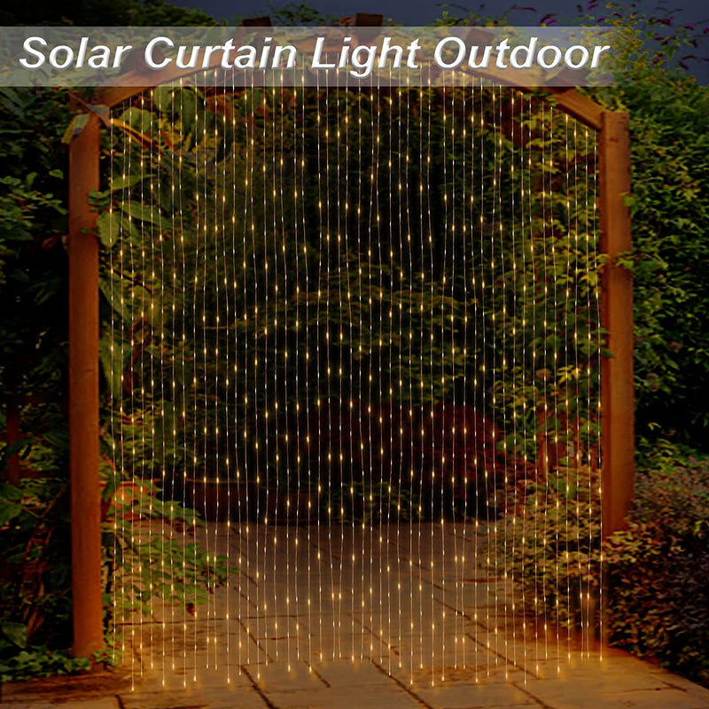Solar Fairy Curtain Lights - Illuminate Your Outdoor Space with Magic and Elegance - Powered by S...
