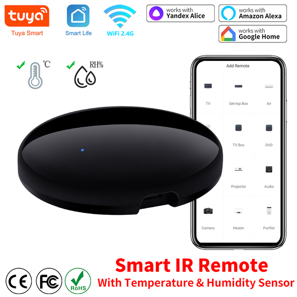 Tuya Smart IR Remote Control - Effortlessly Control Your Home Devices with Real-time Environment ...
