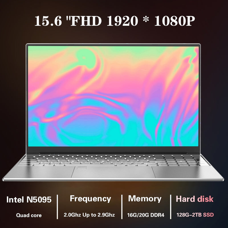 Laptop 15.6 Inch 16G RAM IPS 1080P - Power through Your Day with Ease - Perfect for Business, Gam...