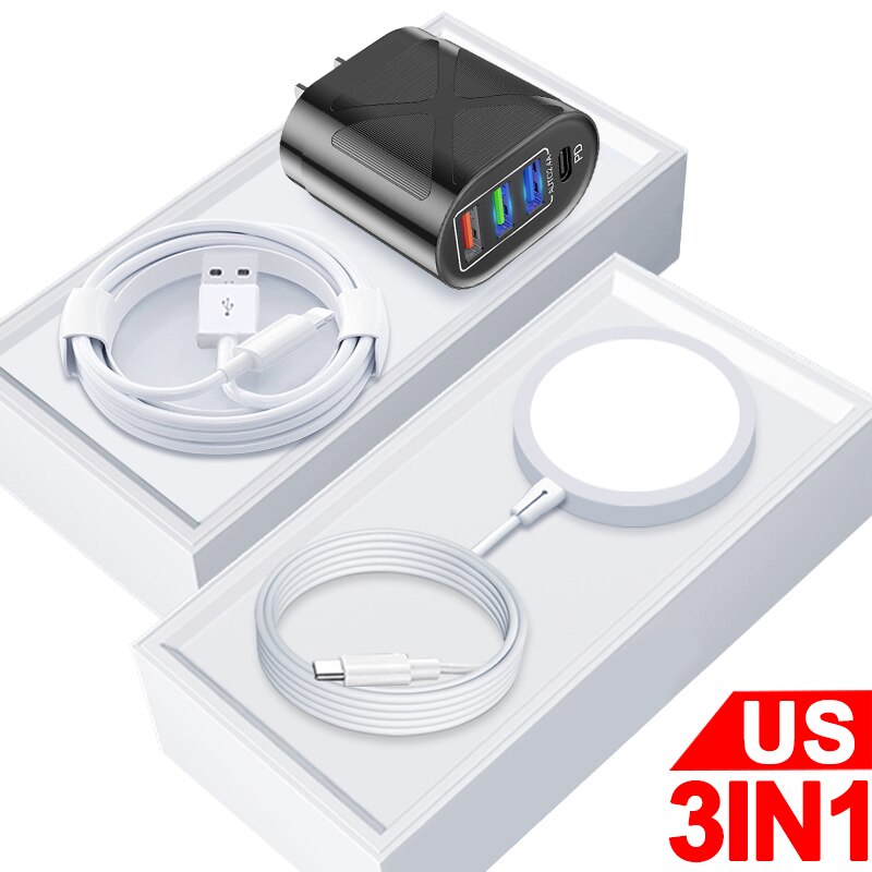 BERRY'S BUYS™ 4 Port Fast Charger - Keep All Your Devices Charged and Ready to Go with This High-Quality Charger - Never Be Without Power Again! - Berry's Buys