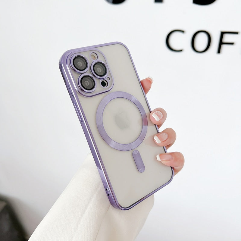 BERRY'S BUYS™ Fashion Transparent Magnetic Wireless Charging Case for Magsafe - The Ultimate iPhone Accessory - Style and Protection Combined! - Berry's Buys