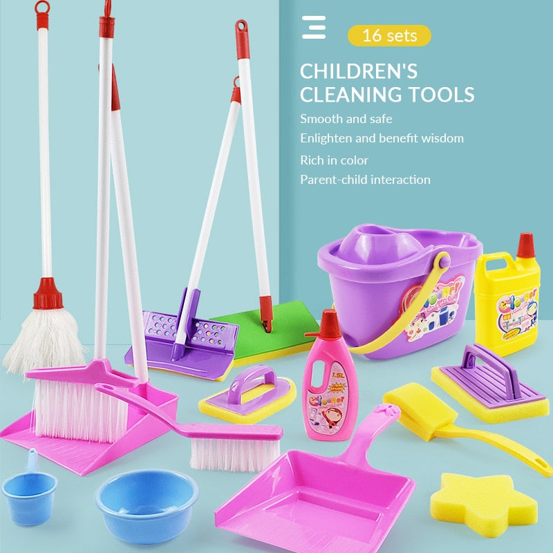 Mini Simulation Cleaning Pretend Play Kids Toys - Teach Responsibility and Cleanliness Through Im...