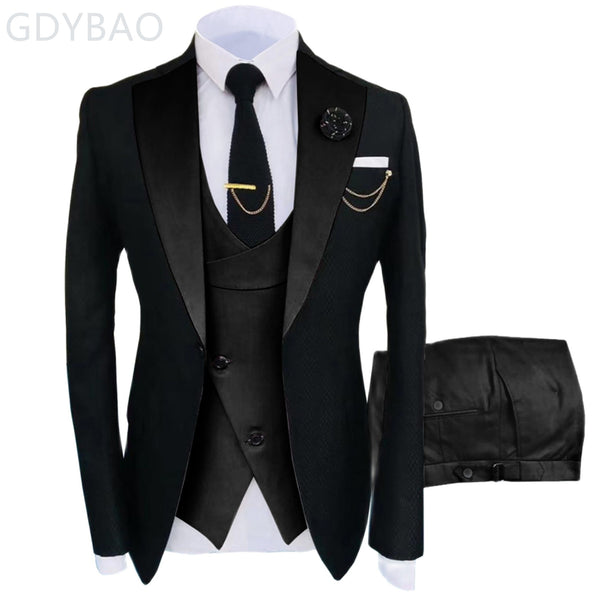 Two-Color Men's Suit - Elevate Your Formal Game with Sophistication and Style - Perfect for Weddi...