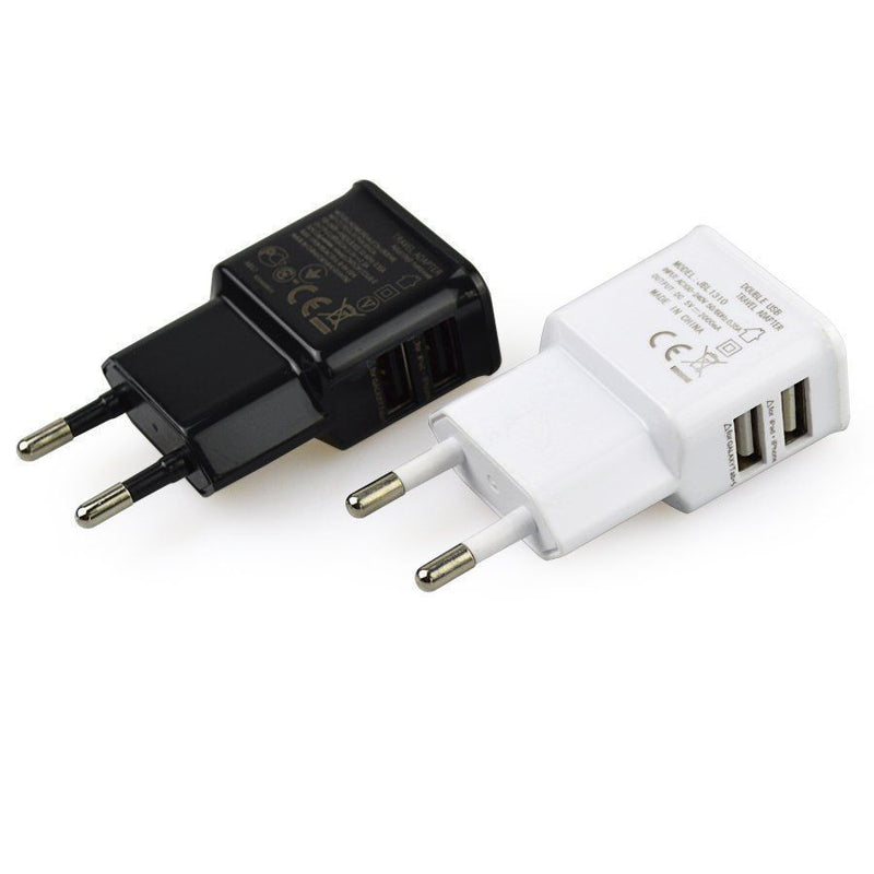 BERRY'S BUYS™ EU Plug Dual USB Mobile Phone Charger - Charge Two Devices Simultaneously - Stay Connected On-the-Go - Berry's Buys