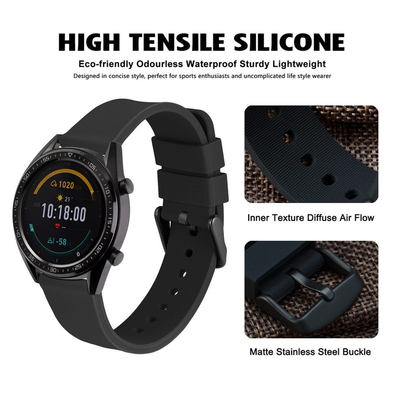 WOCCI Silicone Rubber Watch Band Strap - Style and Comfort in Every Size - Upgrade Your Watch Game!