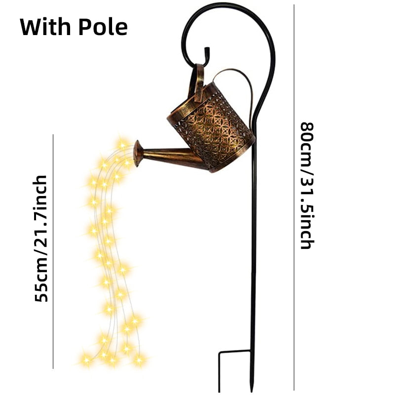 Solar Watering Can Light Hanging Waterfall Lamp - Illuminate Your Garden with Eco-Friendly Elegance