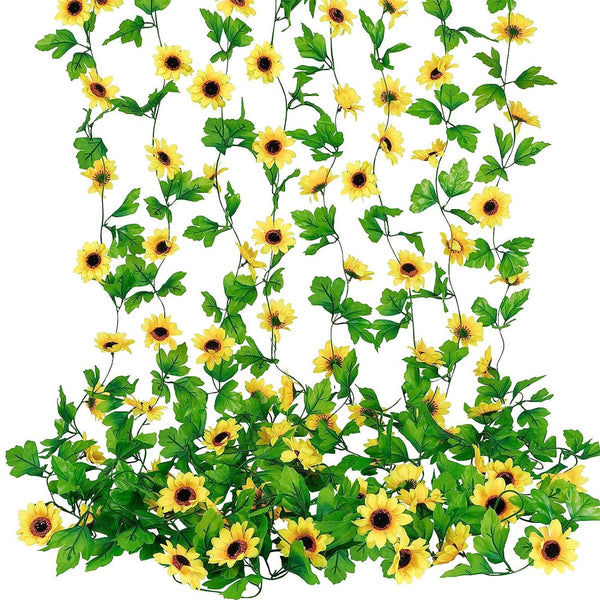 BERRY'S BUYS™ Artificial Sunflower Garland - Add Natural Beauty to Any Space - Versatile and Customizable Decoration - Berry's Buys