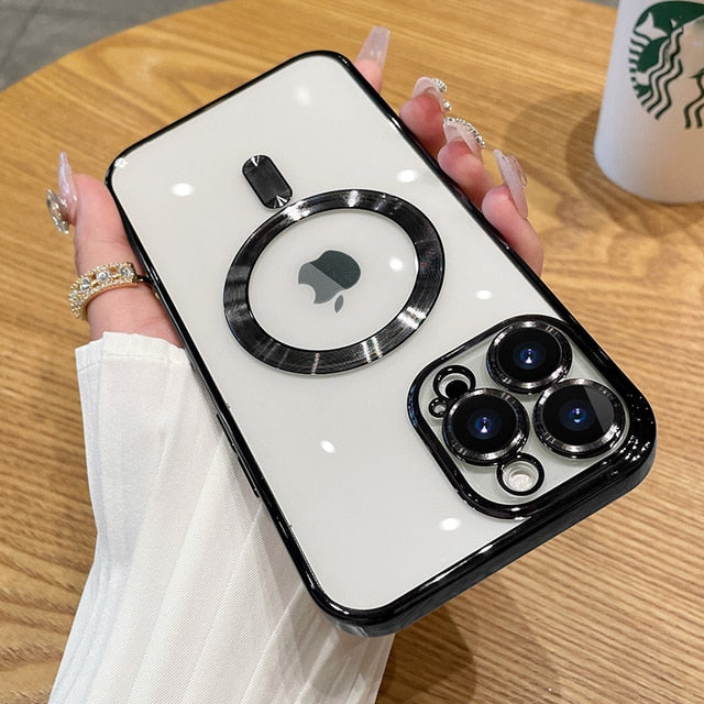 BERRY'S BUYS™ Fashion Transparent For Magsafe Plating Phone Case - Keep Your iPhone Safe and Stylish with FUKABO's Ultimate Solution - Berry's Buys