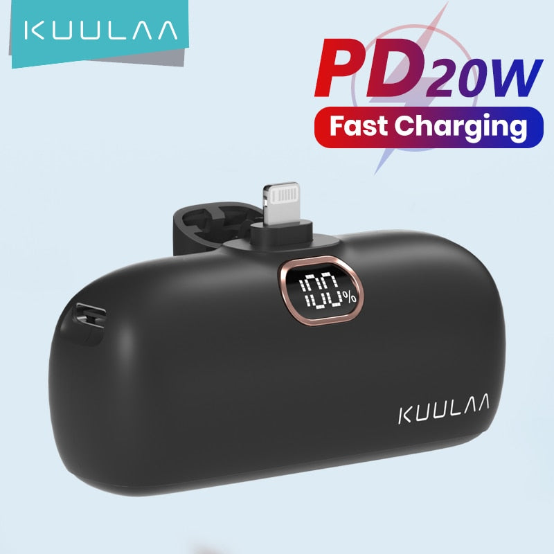 KUULAA Mini Power Bank - Stay Charged On-the-Go - Fast Charging for Busy Lifestyles