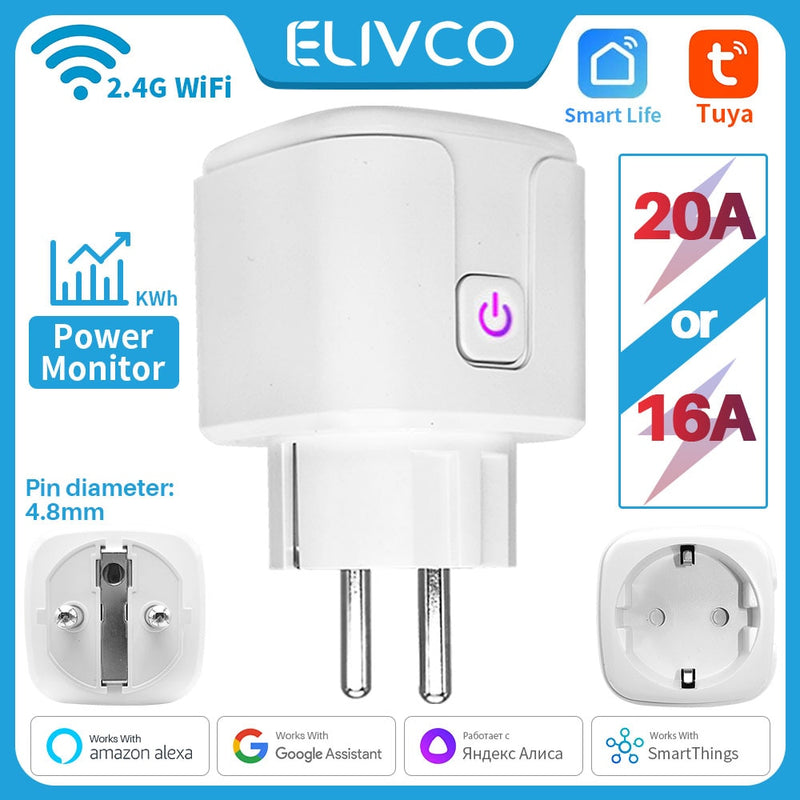 Tuya WiFi Smart Plug - Control Your Home Appliances Anywhere - Save Money on Energy Bills