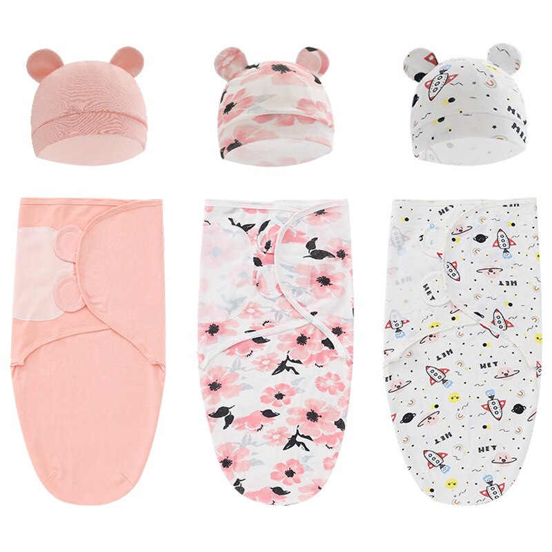 BERRY'S BUYS™ Baby Sleeping Bag Newborn Swaddle Wrap Hat Hug Quilt - Keep Your Baby Cozy and Safe All Night Long - Perfect for Any Season - Berry's Buys