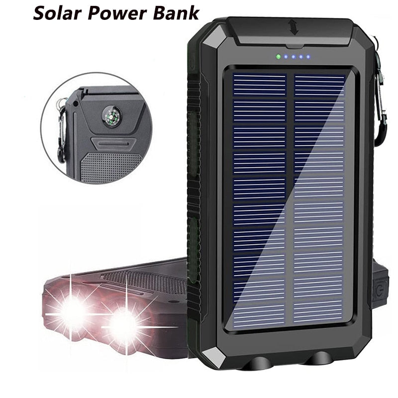 Portable Solar Power Bank - Charge Anywhere, Anytime - Stay Connected and Eco-Friendly