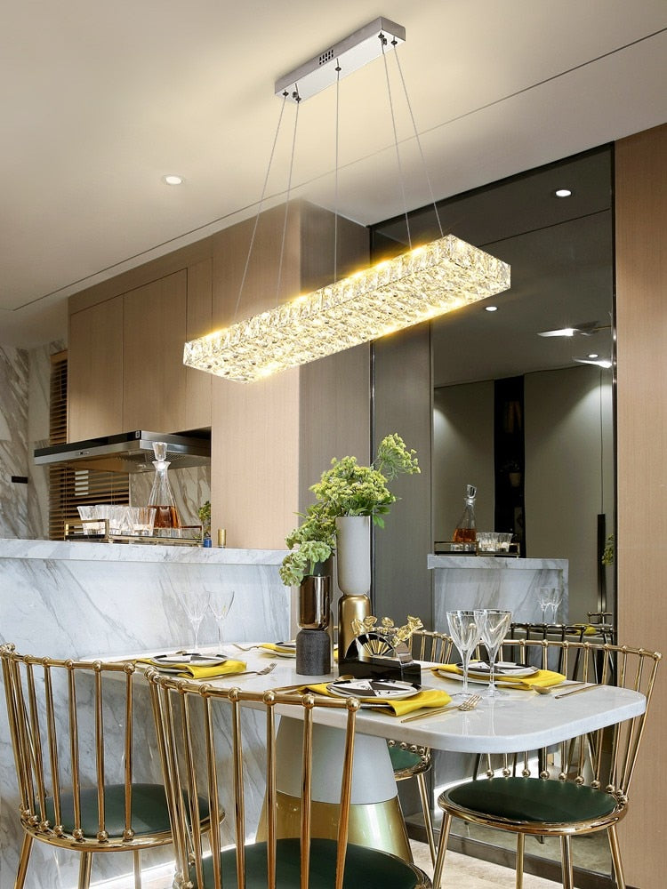 Modern Art Decor LED Chandelier - Illuminate Your Space with Mesmerizing Crystal Lights - Elevate...